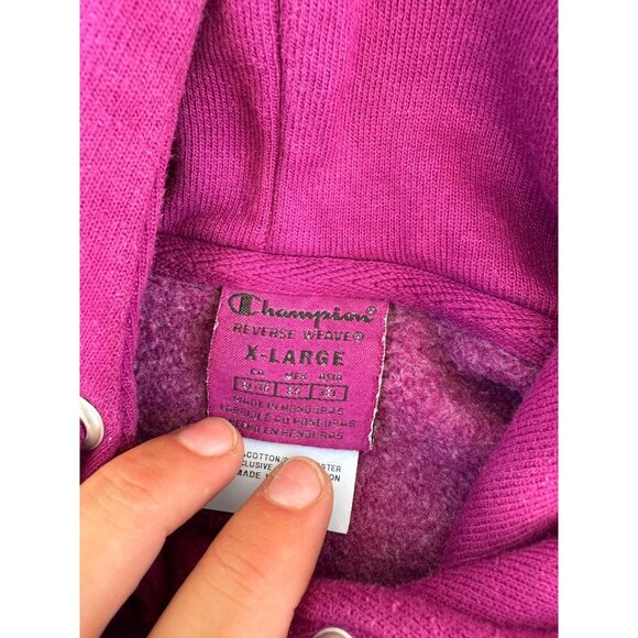 Champion Reverse Weave Womens Purple Hoodie X-Large - Picture 2 of 7